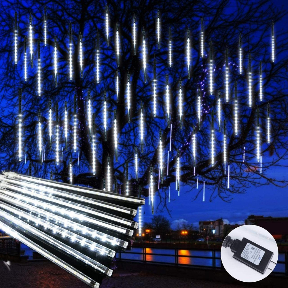 Уличная LED-гирлянда «Метеоритный дождь» Brighttown (8 трубок по 30 см), 192 светодиода, Влагозащита IP44 (Белый свет) Киев - изображение 3