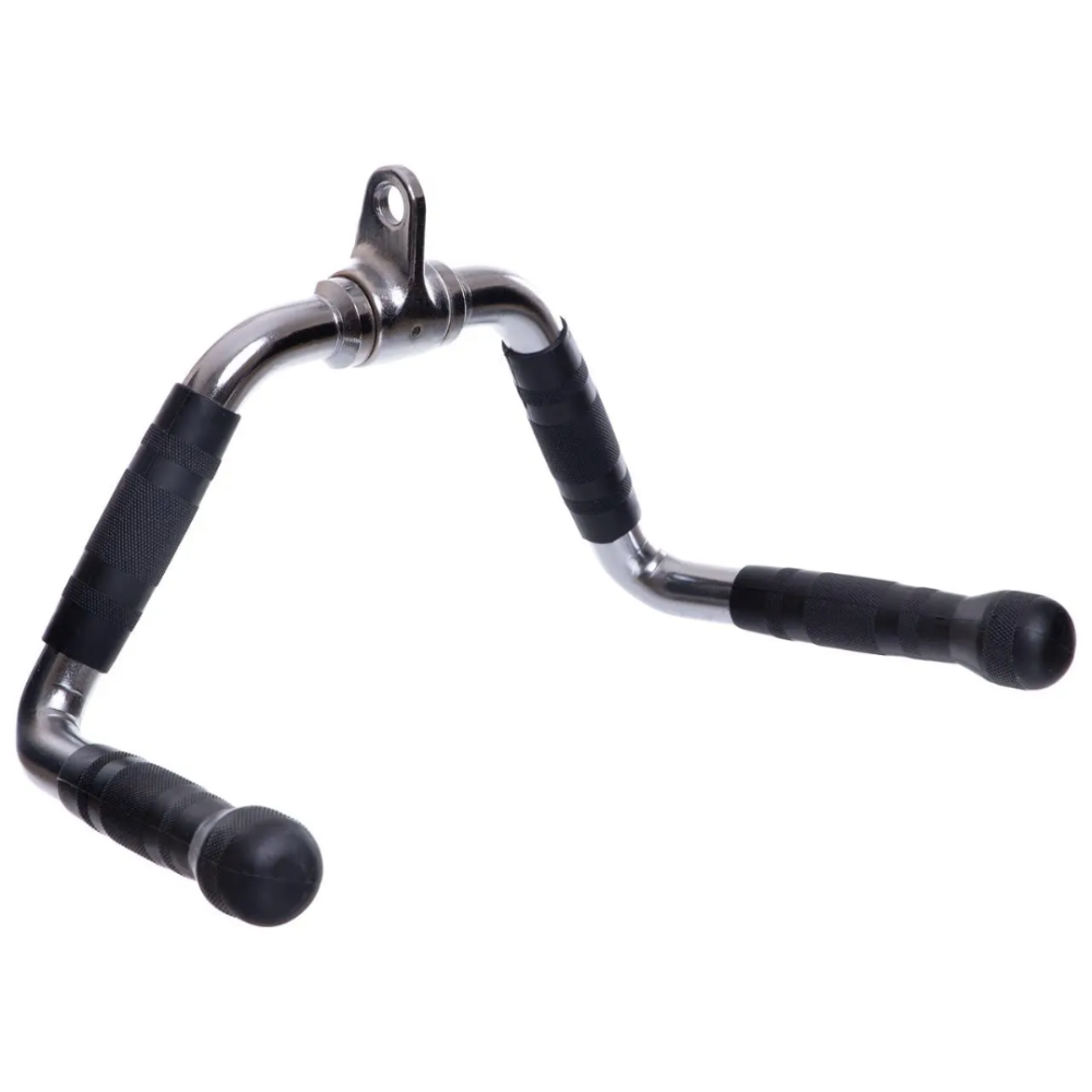 Ручка для тяги York Fitness багатофункціональна з гумовими рукоятками, хром Киев - изображение 2