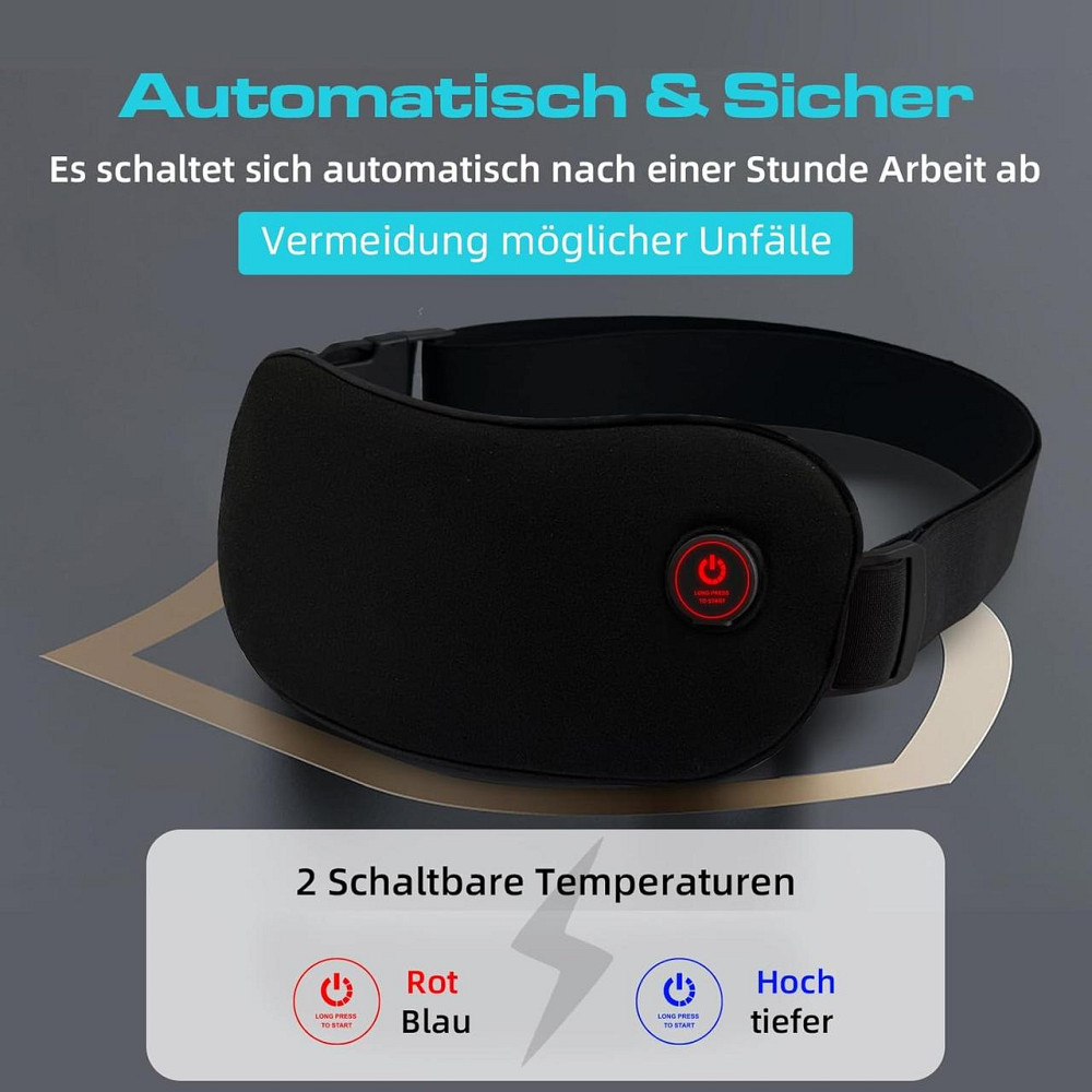 Тепловой пояс для спины, электрический нагревательный 11*27см с аккумулятором 5000 мАч для менструальных болей Киев - изображение 4