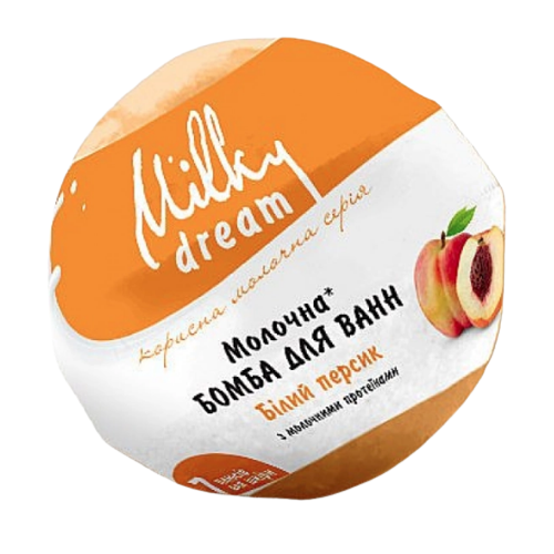 Бомба для ванни 100гр молочна Білий персик Milky Dream Житомир