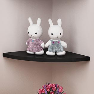 Угловая настенная полка 