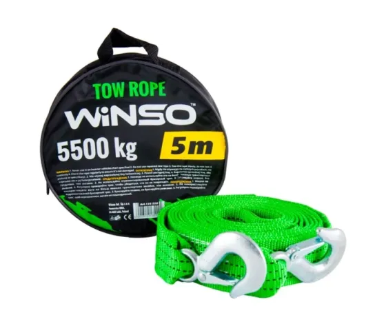Трос буксировочний WINSO 135550 5.0 м, 5.5 т (у сумочці) Ковель