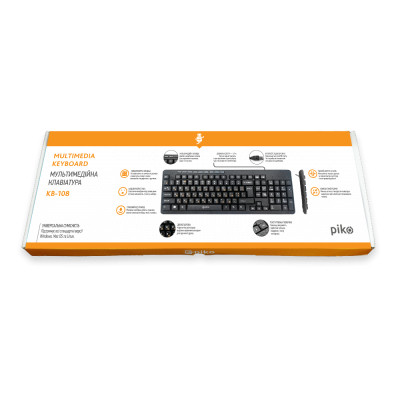 Клавиатура Piko KB-108 USB Black (1283126467103) Винница - изображение 4