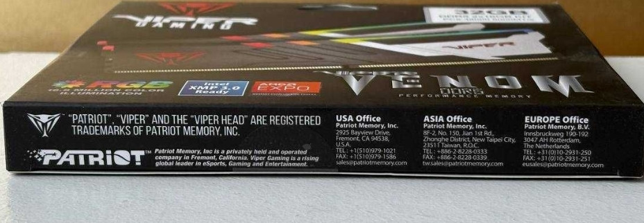ОЗУ Patriot Viper Venom RGB DDR5 6000MHz Cl30 1 шт. NEW Харьков - изображение 1
