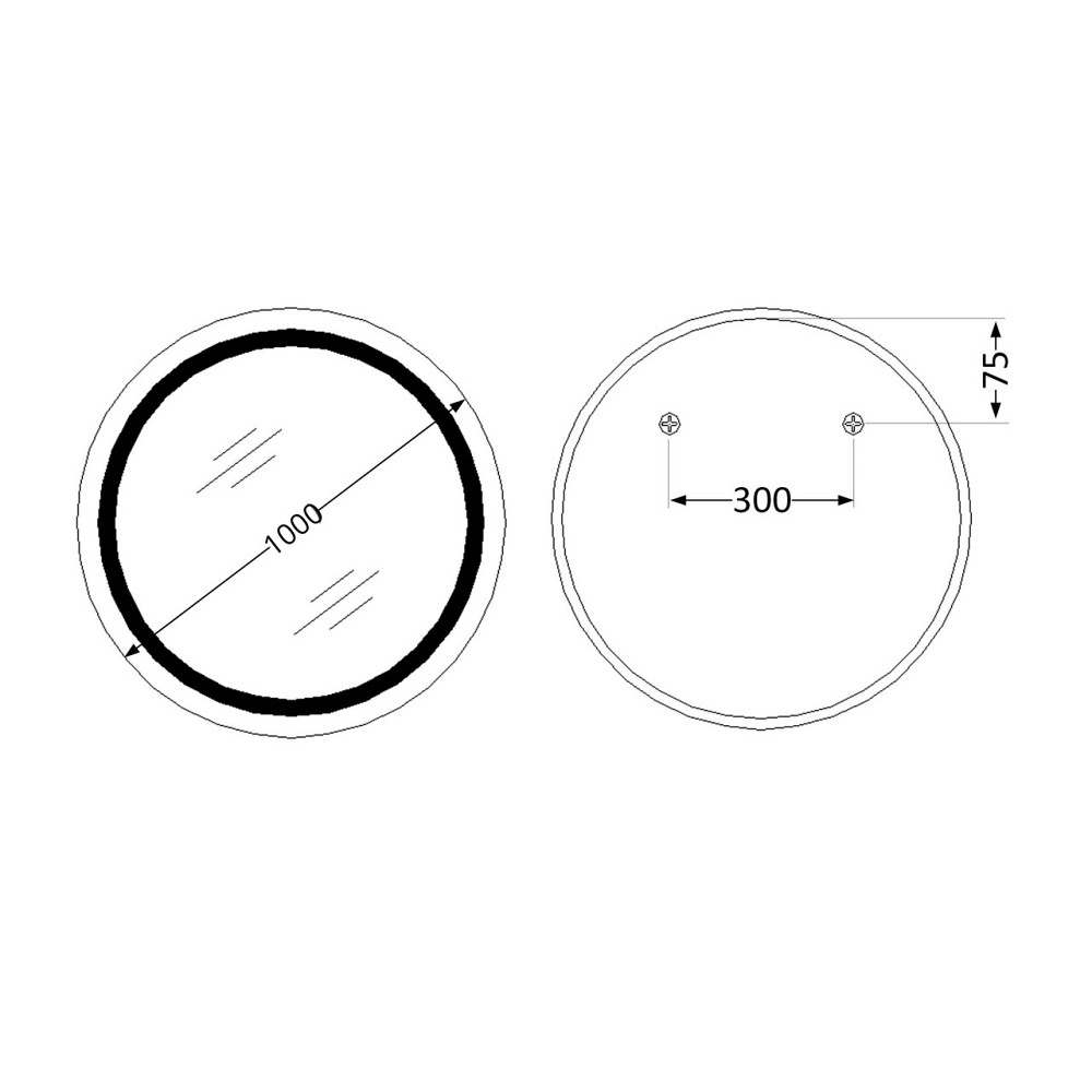 Зеркало Qtap Taurus R1000 с LED-подсветкой Touch, с антизапотеванием, с диммером QTTAUR100049004 Киев - изображение 2