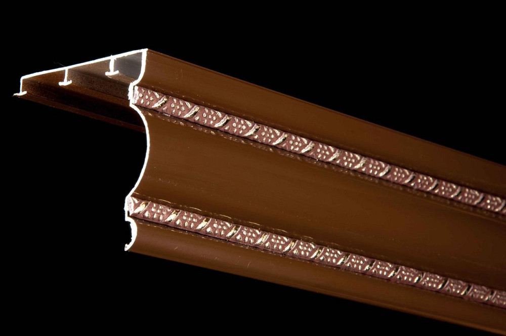 Трьохрядний алюмінієвий карниз Бр-13 Шоколад 2.5 Бровари - фото 1