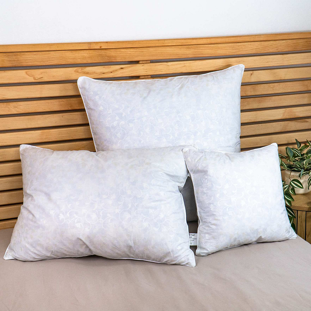 Подушка из Холлофайбера - Синтепух YouStar - упругая 50x50 см (Серебро) Сумы - изображение 3