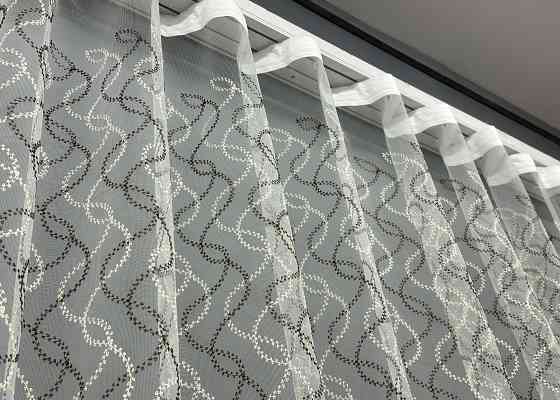 Тюль фатин с вышивкой и люрексом Цвет молочный с венге 1832т Киев