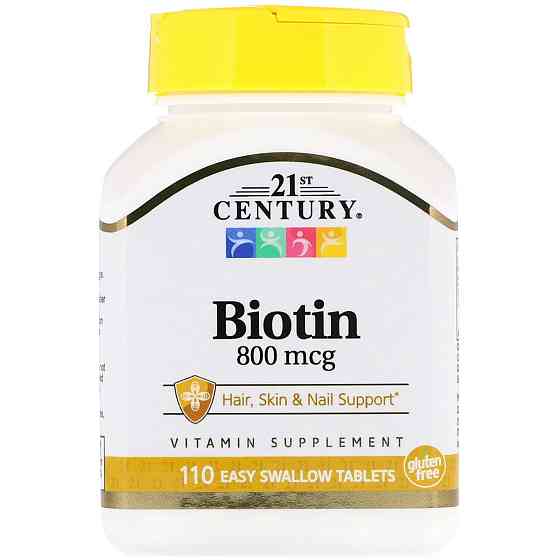 Біотин 21st Century Biotin 800 mcg 110 Easy Swallow Tablets Луцьк