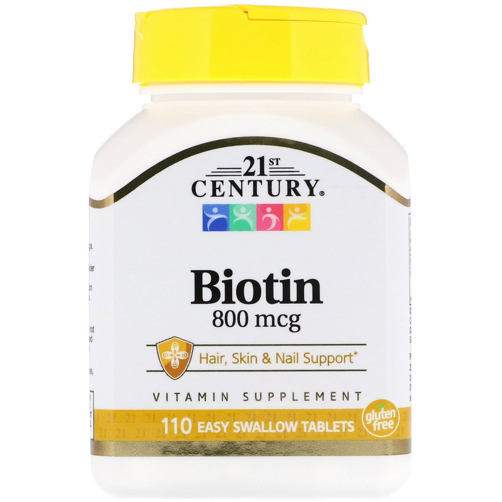 Біотин 21st Century Biotin 800 mcg 110 Easy Swallow Tablets Луцьк - фото 1