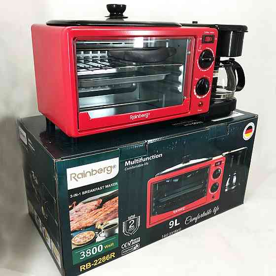 Електрична піч для приготування їжі Rainberg, Духова шафа електрична, Багатофункціональна духовка 3 в 1 QB-94 Івано-Франківськ