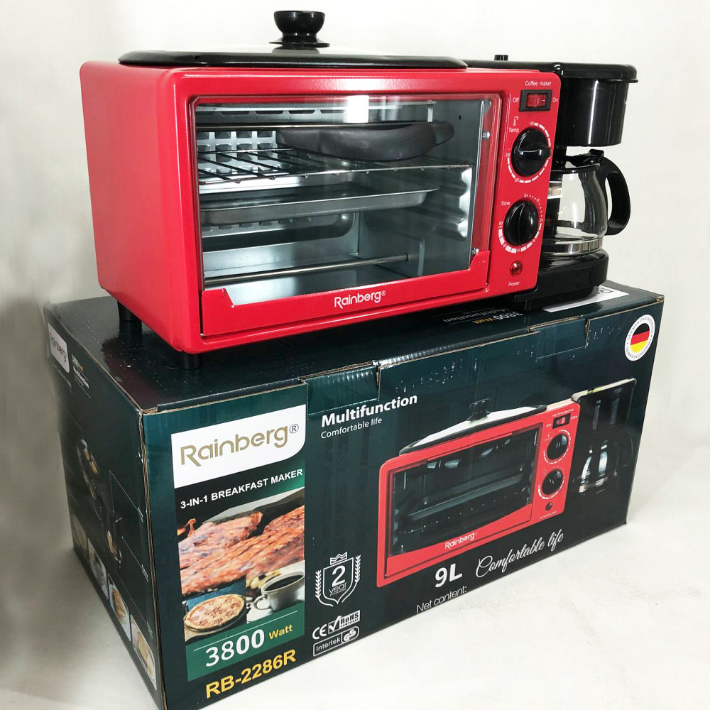 Електрична піч для приготування їжі Rainberg, Духова шафа електрична, Багатофункціональна духовка 3 в 1 QB-94 Івано-Франківськ - фото 2