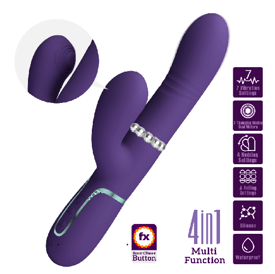 Вибромассажер с поступательным движением серии Pretty Love - Mariana Twinkled Dark Purple 7 vibration Sex Aura Киев