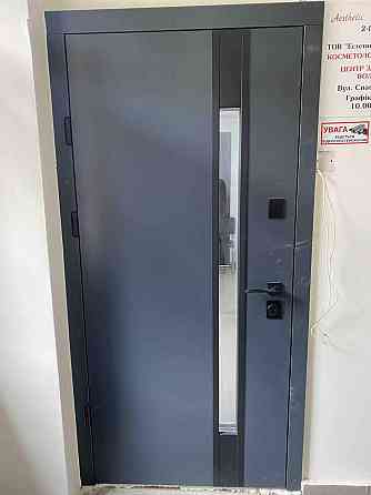 Двери уличные со стеклопакетом, модель Rio-S антрацит, комплектация Proof Smart Street , замки Kale 850 Киев