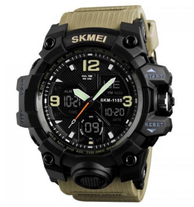 Часы наручные SKMEI 1155BKH, KHAKI, 9734 Днепр - изображение 1