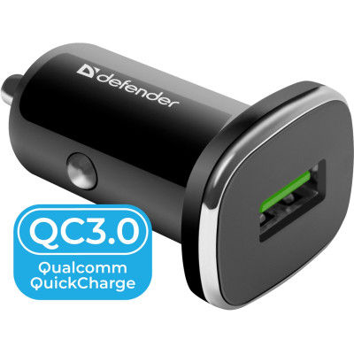 Зарядное устройство Defender 1xUSB 18W (USB-A) QC3.0 3А UCA-91 (83830) Винница - изображение 1