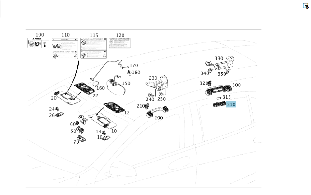 Mercedes-Benz  A1669067001 Плафон стельовий задній боковий правий ML/GLE W166 GLA X156 B-class W242 B-class W246 GL/GLS X166 Одеса - фото 2