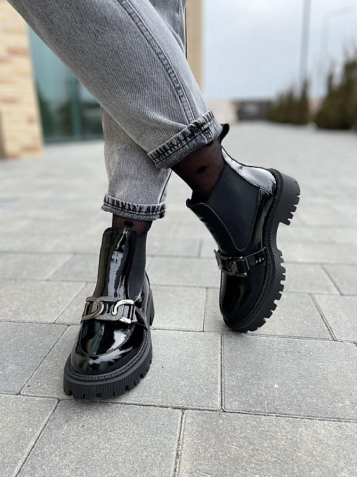 SOTHBY'S Черевики жіночі Sothby 's чорні шкіра лакована 37р. (M-1079 4988) Коломия - фото 5