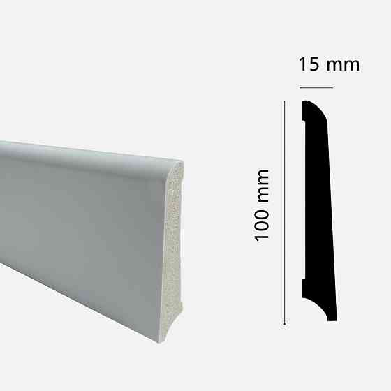 Плінтус з дюрополімеру GRANT DECO DSK-10030-1 (100 мм*15 мм) 2,4 м Киев
