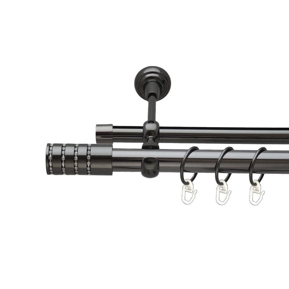 Карниз Orvit Барамелла металевий дворядний опозитний гладка \ профільна труба кільце металеве Онікс 25\19 мм Львов - изображение 1