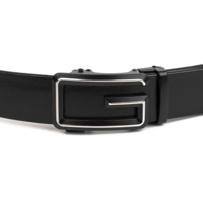 Ремінь Vintage Чоловічий силует літери G Чорний (20287) Вінниця - фото 3