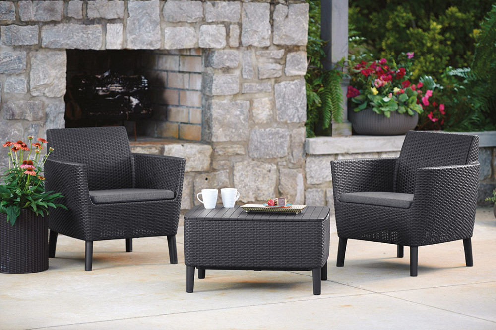 Комплект садових меблів Keter Salemo balcony set, графіт Київ - фото 3
