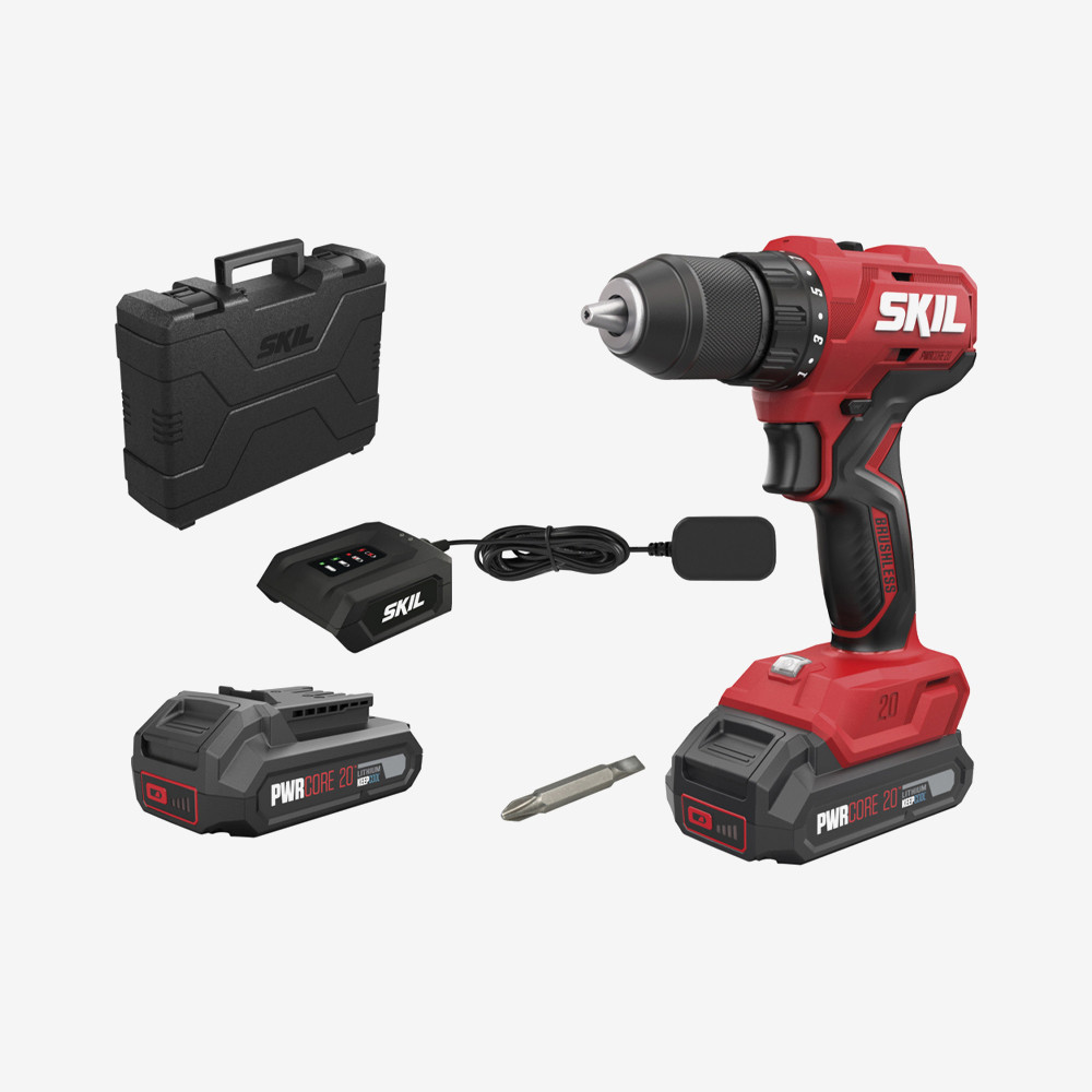 Дрель-шуруповерт аккумуляторный бесщеточный безударный, SKIL 3011 HB 11070100701 (2 аккумулятора 2,0 Ah, зарядное устройство, кейс) Одесса - изображение 1