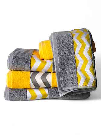 Комплект махровых полотенец Ideal Textile с бордюром 2 шт (50х90см + 70х140см) Черновцы