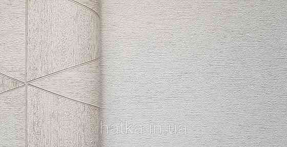 Шпалери вінілові на флізеліні Marburg Travertino 1.06х10 однотонні дрібна горизонтальна смужка світло-бежеві Київ