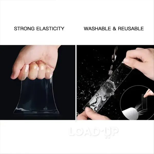 Многоразовая крепежная лента Ivy Grip Tape 1м, прозрачная, ширина 2 см, длина 5 метров, материал гелий Одесса - изображение 3