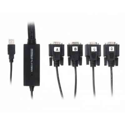 Переходник USB 2.0 to 4хCOM (9+25pin) 1.4m Viewcon (VE671) Винница