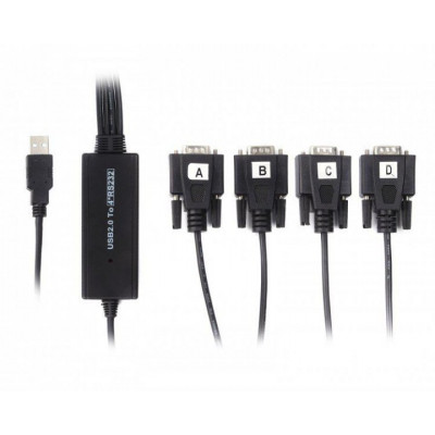 Переходник USB 2.0 to 4хCOM (9+25pin) 1.4m Viewcon (VE671) Винница - изображение 1