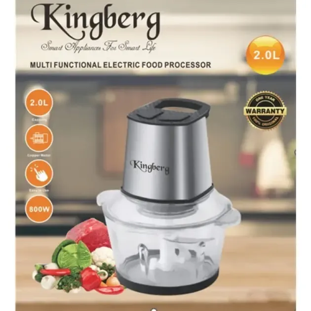 Измельчитель электрический бытовой с чашей 2 л 800 Вт Kingberg KB-2009 Коломия - фото 3