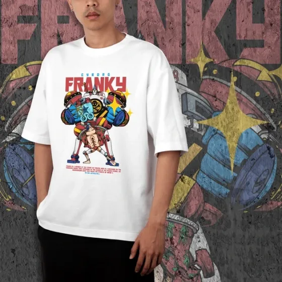 Футболка мужская с принтом Ван Пис Franky Размер 48 Anime0237 Днепр