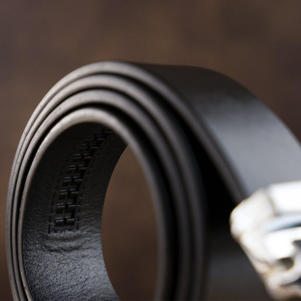 Ремінь чоловічий з матовою пряжкою Vintage 20335 Чорний Київ - фото 6