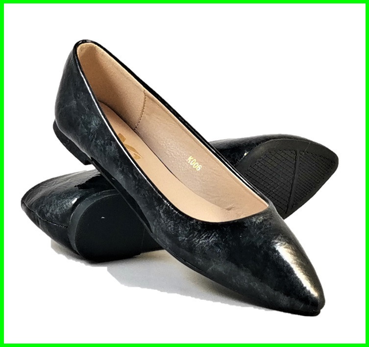 Жіночі Балетки Чорні Мокасини Туфлі Мармурові (розміри: 36,37,38,39,40) — 006 Дніпро - фото 8