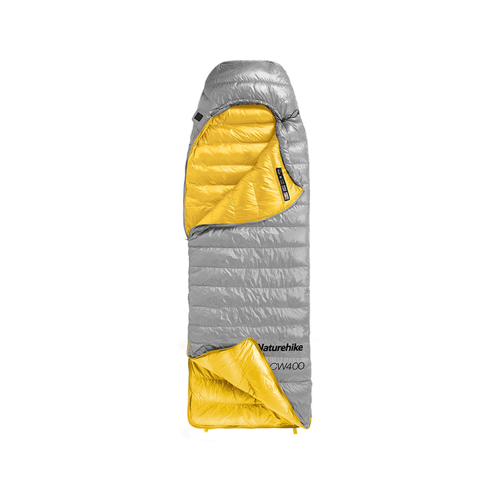 Спальник з натуральним пухом Naturehike CW400 NH18C400-D, p-р L, жовто-сірий Киев - изображение 1
