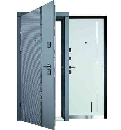 Входная дверь Abwehr Megapolis MG3 Melany 573/558 Уголь + Белый супермат 960*2050 мм Стильная входная дверь Киев