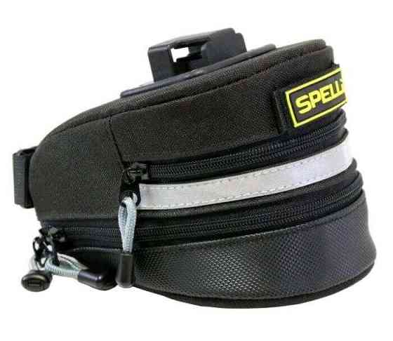 Сумка велосипедная под седло (черно- серая) (Spelli) (TOP QUALITY. 170 x 115 x 110 мм) FM Мукачево