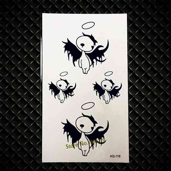 Флеш тату "Ангели" - розмір стікера 10*6см Київ