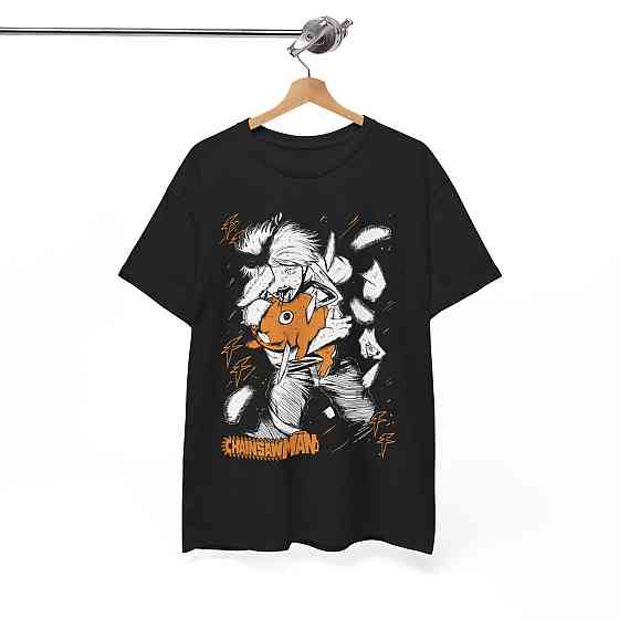 Футболка для мальчика аниме Человек-бензопила оверсайз (рост от 165 до 180 ) Черний AnimeJ0480m Днепр