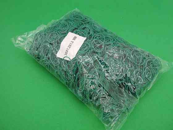 Резинки для денег канцелярские Plast №30 зеленая, банковские фиксирующие резинки для купюр 1.2 мм, 1 кг (1 пачка) Харьков