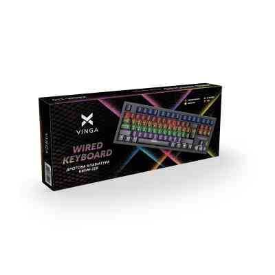 Клавиатура Vinga KBGM-110 87 key LED Blue Switch USB Black (KBGM-110 Black) Винница