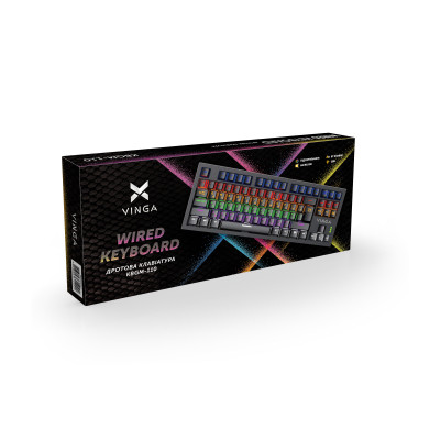 Клавіатура Vinga KBGM-110 87 key LED Blue Switch USB Black (KBGM-110 Black) Вінниця - фото 6