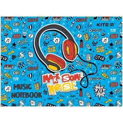 Зошит Kite для нот Headphones А5, 20 аркушів (K24-405) Вінниця