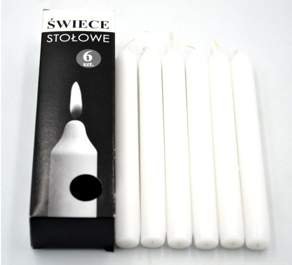 Набір свічок столових Bispol S1-66 Білі 6 шт Луцьк - фото 5