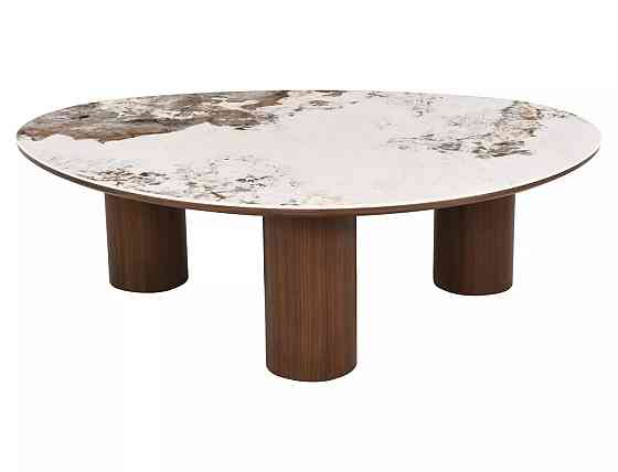 Журнальний столик ADELIS білий PANDORO/горіх 110*80 Днепр