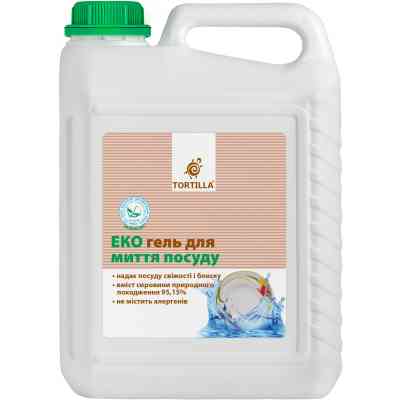 Засіб для ручного миття посуду Tortilla Еко гель 5 л (4820178060950) Вінниця