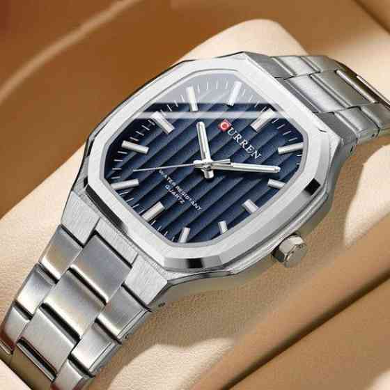 Годинник чоловічий наручний Curren Quadro (Сріблястий) Вінниця