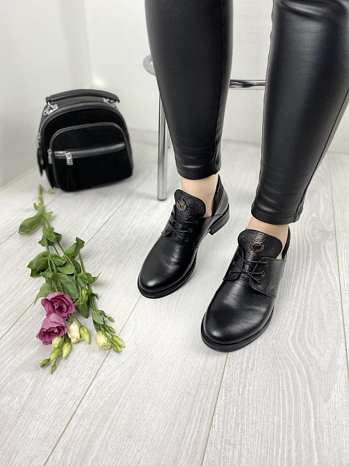 D and V Туфлі жіночі D and V 2029 чорні (весна-осінь, шкіра натуральна) (2240) лише 38р. Коломия - фото 5